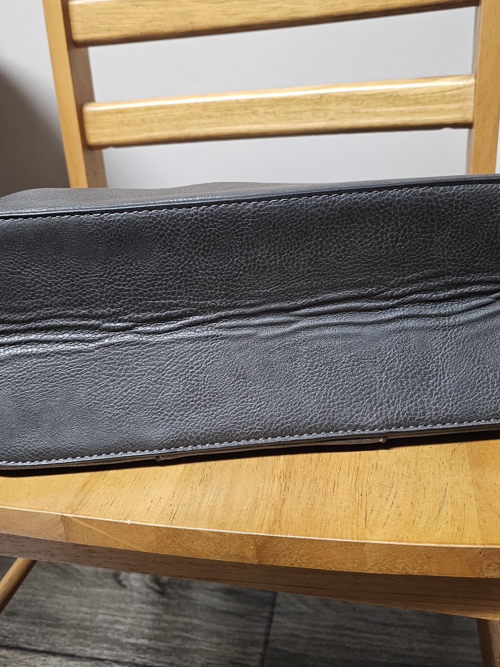 Gray Neutral Handbag Purse Tote Feminine Classic Work Travel Laptop Office - Picture 4 of 5